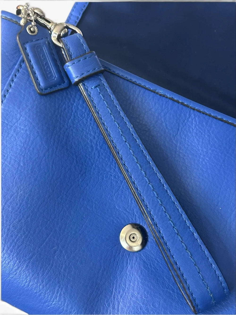 COACH Taylor Distressed Leather Wristlet/Clutch